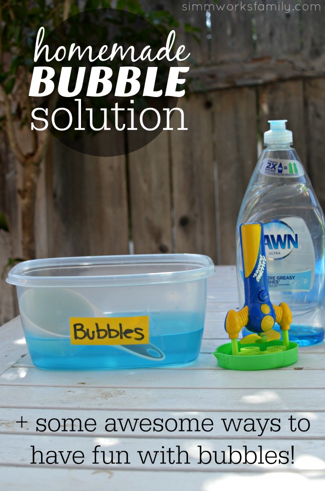 2 Ingredient Homemade Bubble Solution Plus Fun Bubble Activities