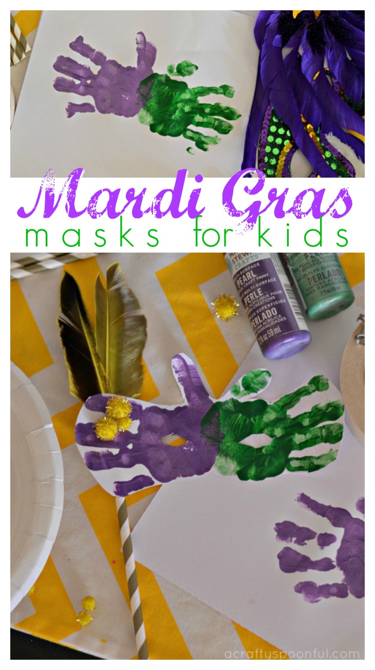 These mardi gras masks for kids are super easy to make and take only a few supplies to put together.