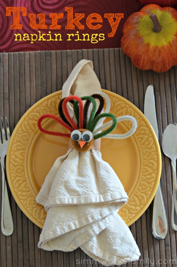 Kids Crafts: Turkey Napkin Rings for Thanksgiving | A Crafty Spoonful