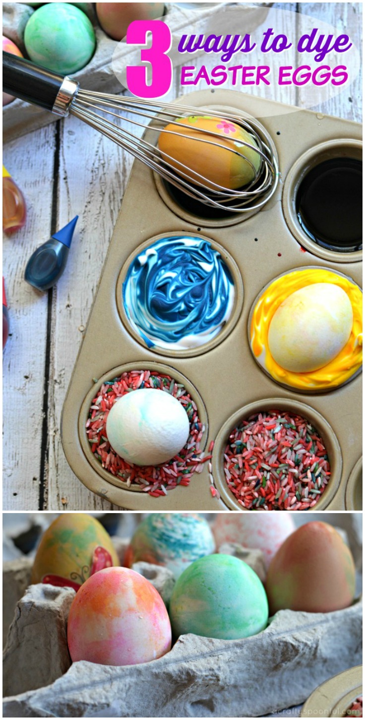3 Ways To Dye Easter Eggs With Toddlers And Preschoolers A Crafty 