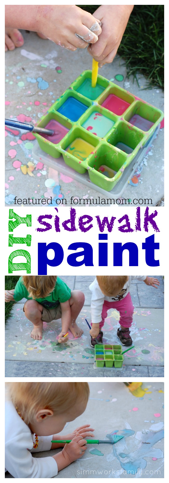 DIY Sidewalk Paint featured on Formula Mom