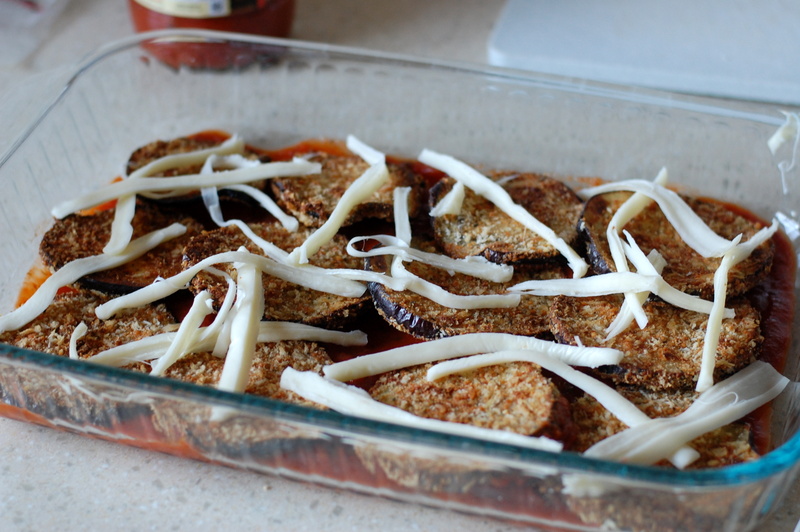 Eggplant Parmesan with cheese
