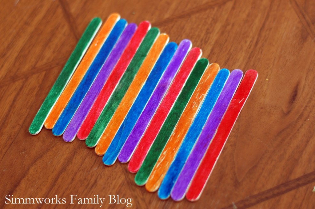 DIY Pencil Holder colored craft sticks