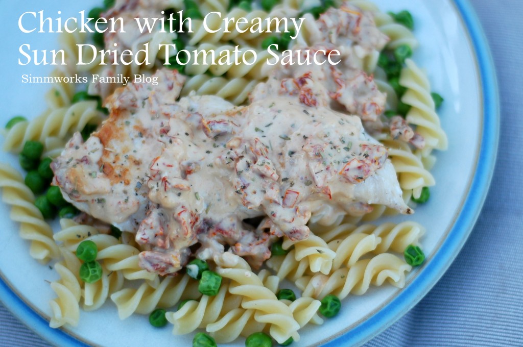 Chicken with Creamy Sun Dried Tomato Sauce {Dinner Recipe}