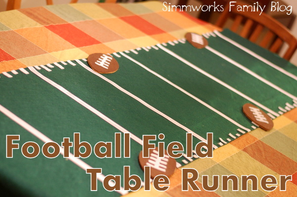 DIY Football Table Runner