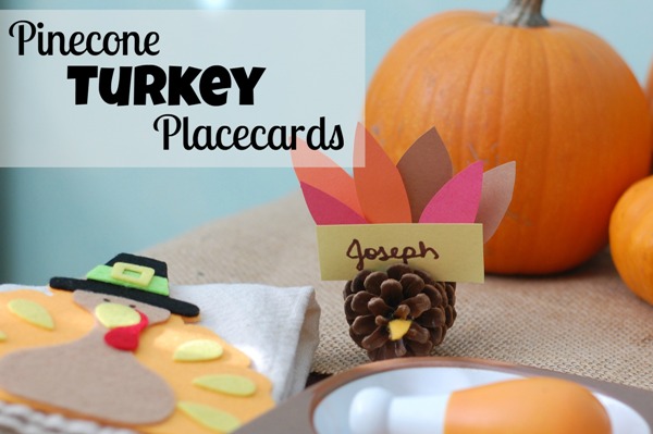 DIY Pinecone Turkey Place Card Holders