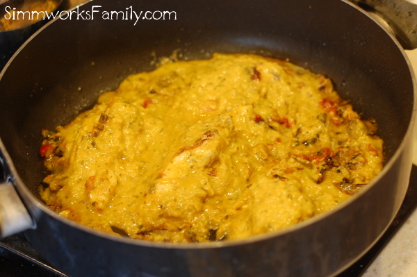 Chicken Korma simmering