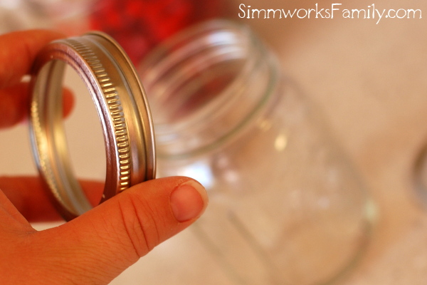 Homemade Cranberry Tealight Candles take off lid