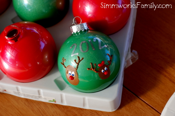 Reindeer Thumbprint Ornaments