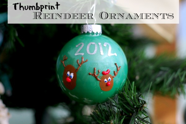 reindeer thumbprint ornaments