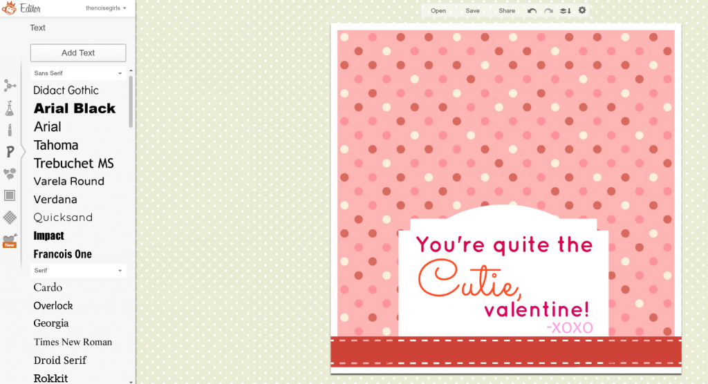 How to Make Valentines With PicMonkey add font