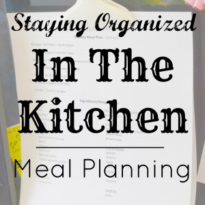 Meal Planning Kitchen Organization