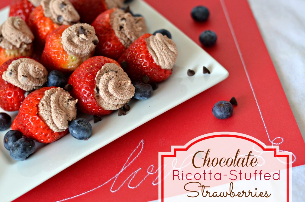 Chocolate Ricotta Stuffed Strawberries