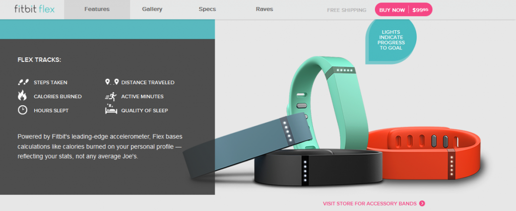 fitbit flex features