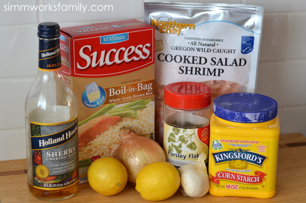 10 Minute Dinners lemon garlic shrimp ingredients