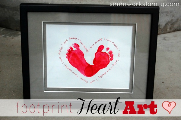 DIY Father's Day Gift Ideas - footprint I Love Daddy