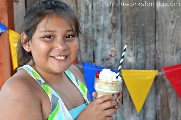 Root Beer Float Party enjoying a float