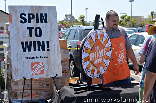 The Home Depot spin to win