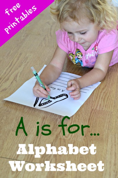 Free Alphabet Worksheet for Preschoolers