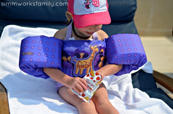 Healthy Snack Time with Sprout Organic Foods at the pool