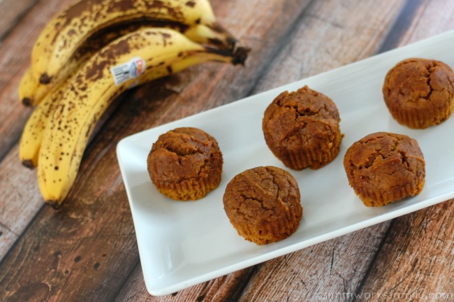 pumpkin banana muffins aerial view 2