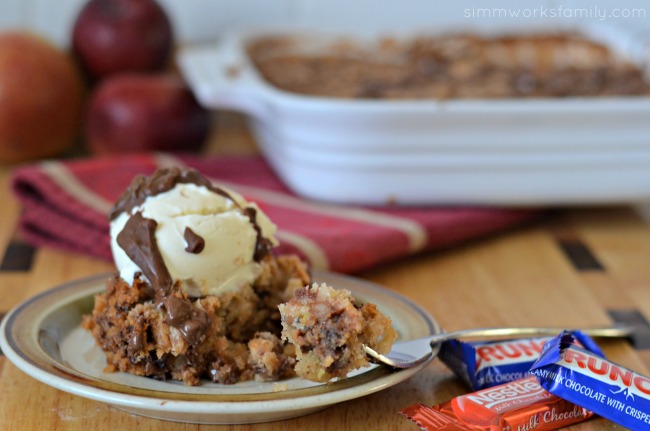 Candy Apple Dump Cake close up