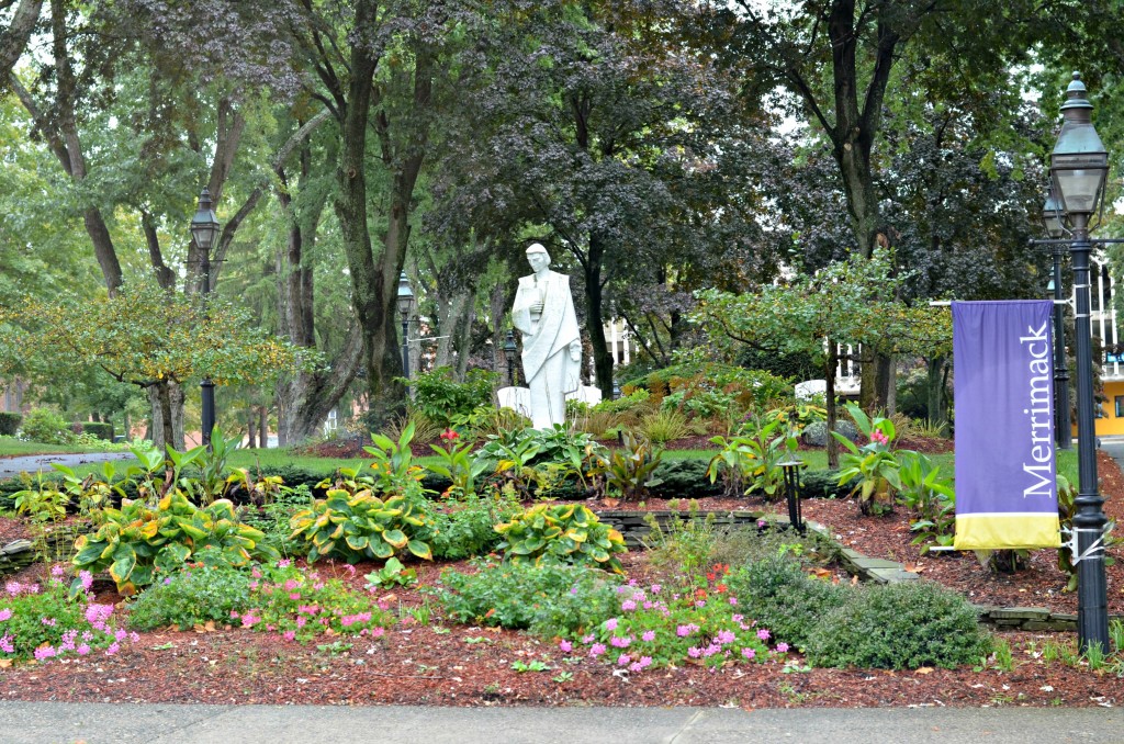 Merrimack College statue Massachusetts Boston Trip 2013