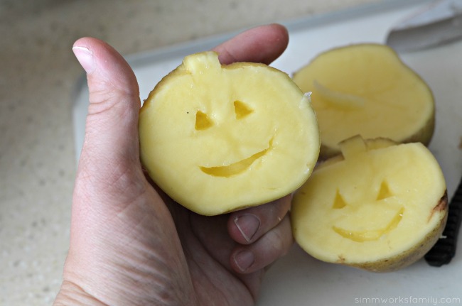 potato stamps cut out details