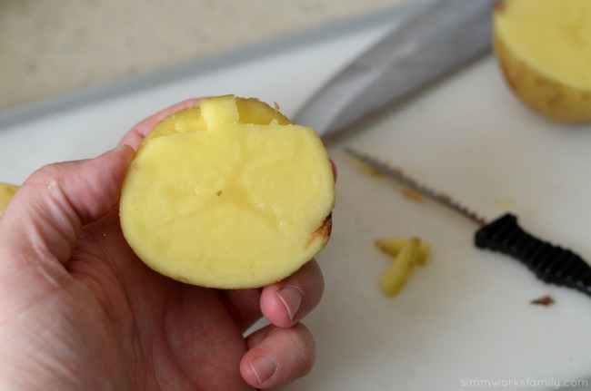 potato stamps cut out shape