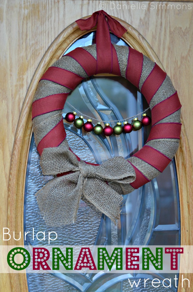 DIY Burlap Christmas Wreath Tutorial featured on Formula Mom