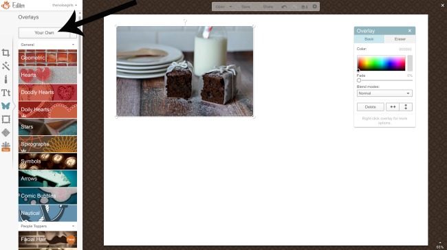 how to make a recipe card adding overlay photo