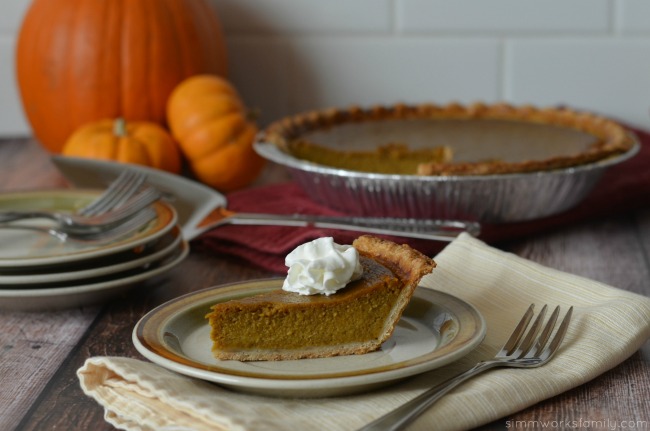 pumpkin pie with coconut milk close up