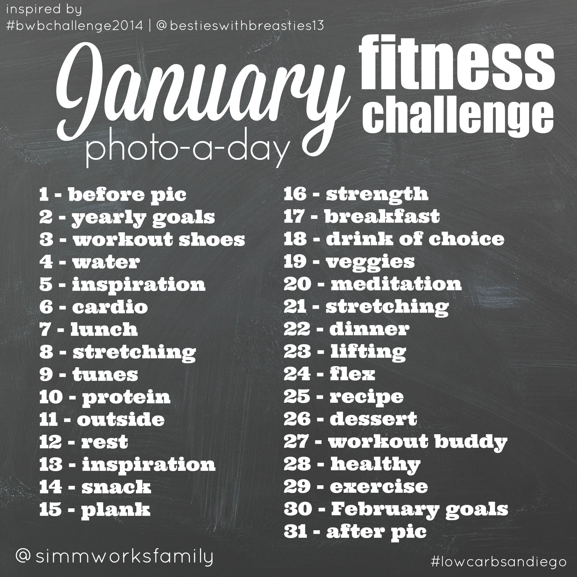 January Fitness Photo a Day Challenge