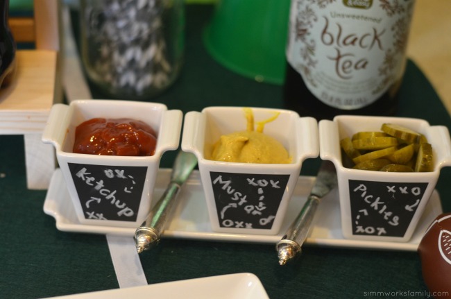 big game party ideas condiments