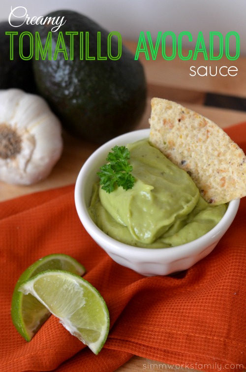 Creamy Tomatillo Avocado Sauce - A Crafty Spoonful