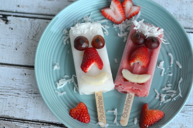 funny face frozen fruit bars plated #outshine