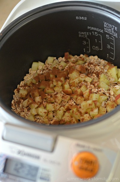 make oatmeal in a rice cooker add ingredients