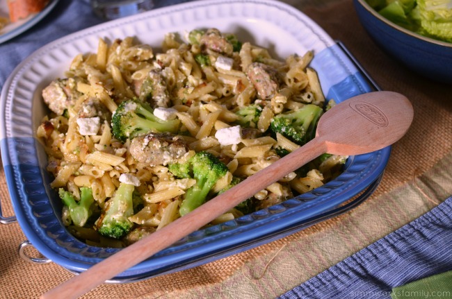 Easy Weeknight Meal Sausage Broccoli and Feta Pasta Recipe