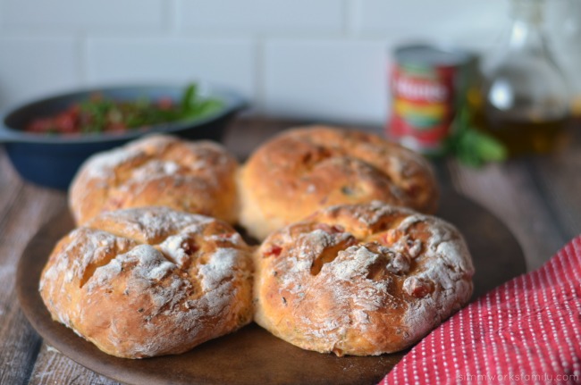 Tomato Basil Bread baked