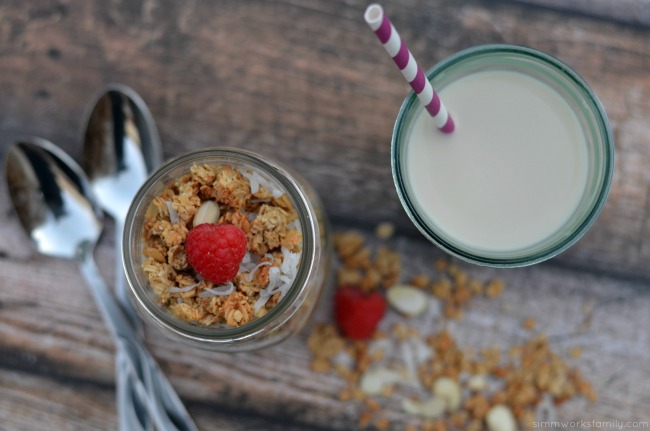 Packing the Protein for Breakfast plus an Almond Coconut Granola Recipe