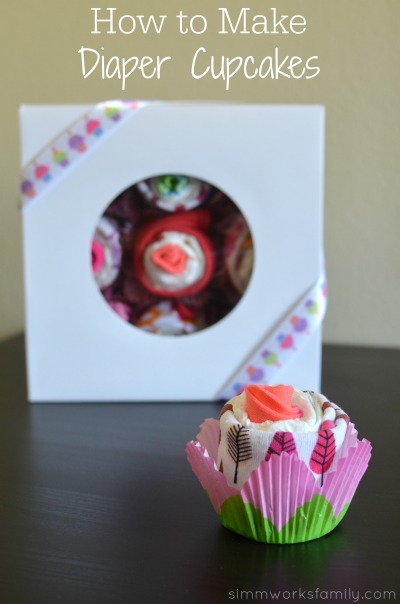 diaper cupcakes for baby showers