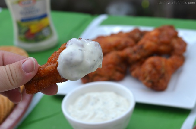 Simple Football Tailgating Food Ideas - hot wings with ranch