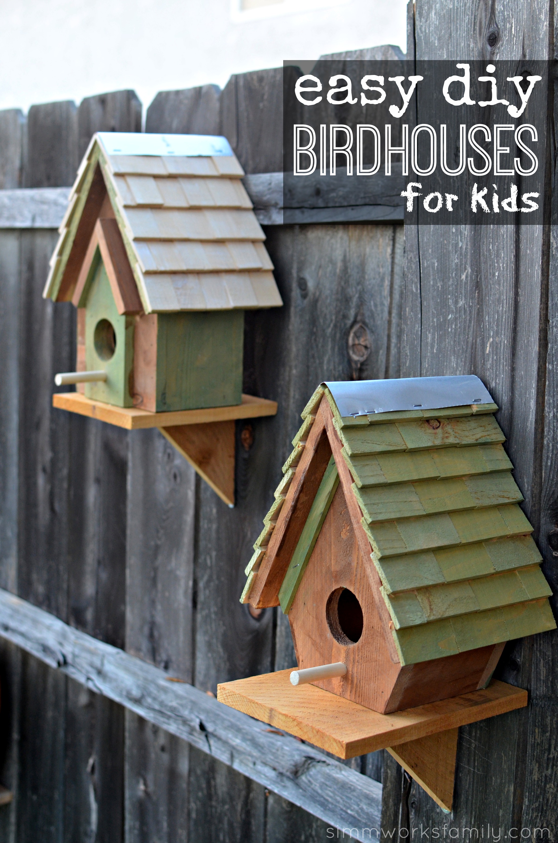 Making wooden bird houses