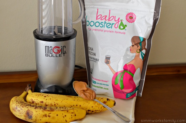 Mocha Peanut Butter Banana Shake with Baby Booster - ingredients