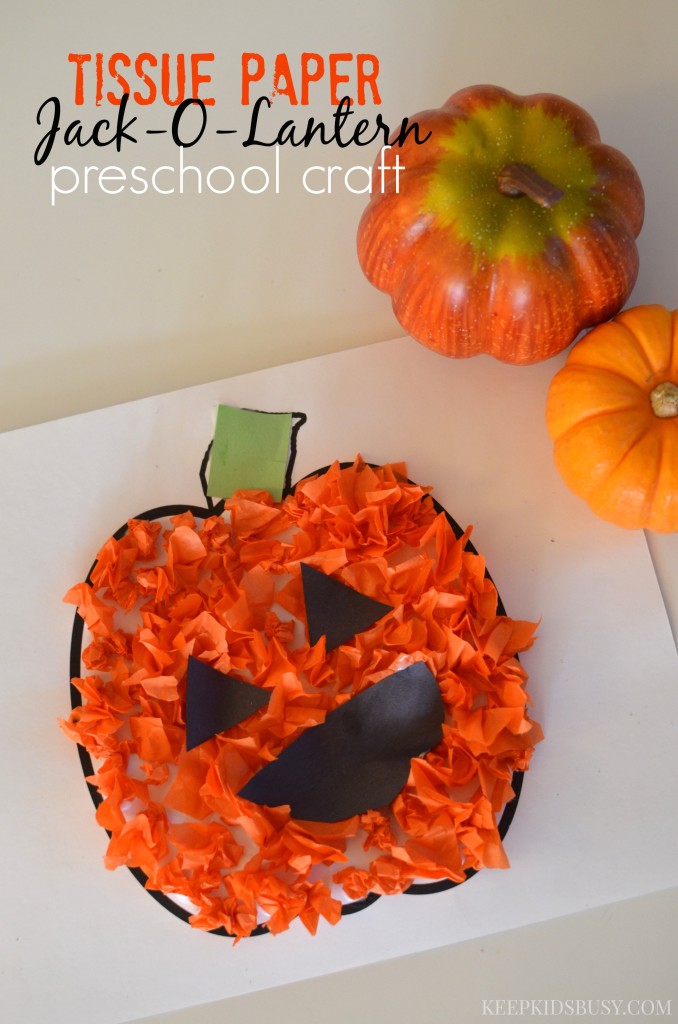 Tissue Paper Jack-O-Lantern