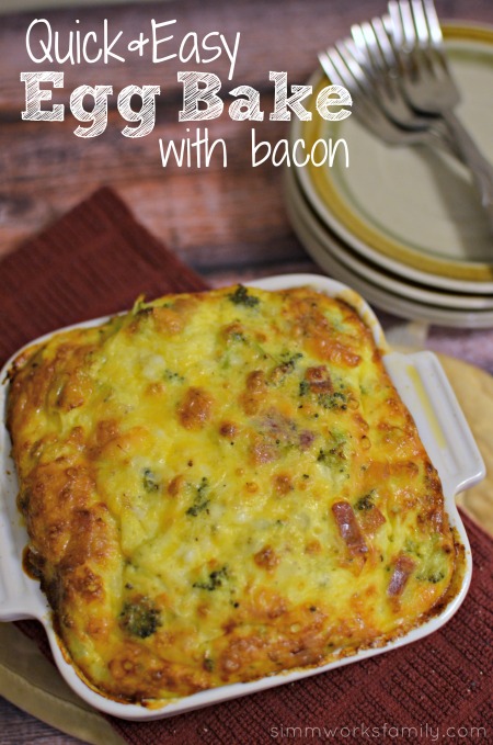 Quick and Easy Egg Bake Recipe with Bacon