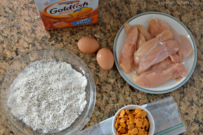 Goldfish Crusted Chicken Tenders