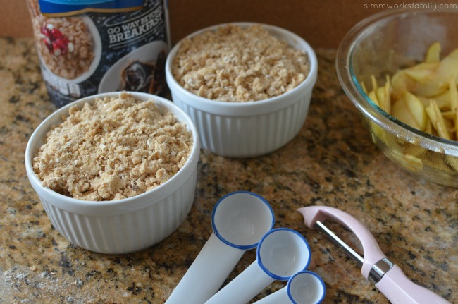 Oatmeal Recipes Quick and Delicious Apple Crisp - ready for the oven