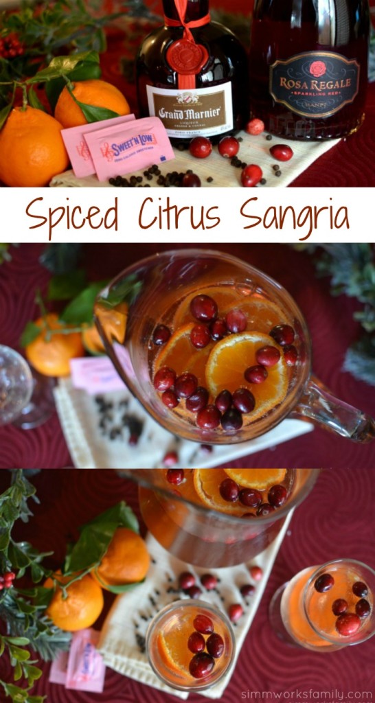 Spiced Citrus Sangria - the perfect sparkling beverage to ring in the new year! #sweetnlowstars