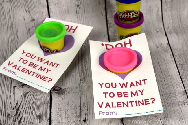 Play Dough Valentine Printable